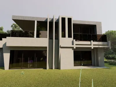 Casa Scene-villa-modern house 3D model