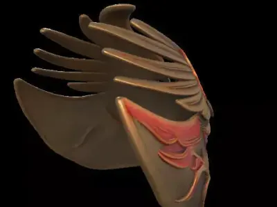 Regal Bird Inspired Mask 3D print model
