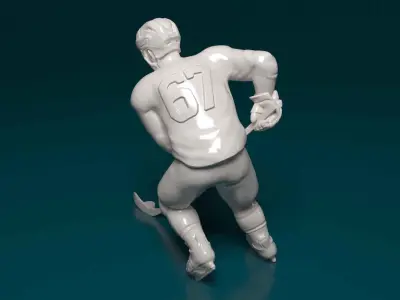 Ice hockey player 3D print model