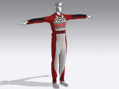 Racing Custom Driver Suits Low-poly 3D model