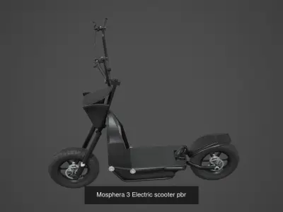 4 Electric Scooter with pbr Texture 3D Model Pack