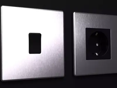 D and R Electrical Sockets and Switches FREE SAMPLE Free low-poly 3D model