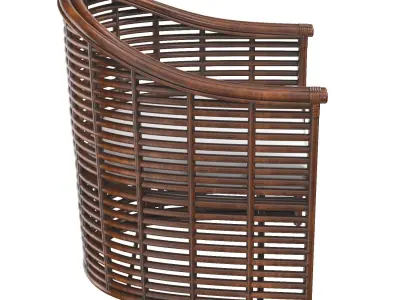 Knox Rattan Accent Arm Chair 3D model