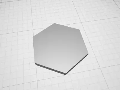 Hexagon Shape Free low-poly 3D model