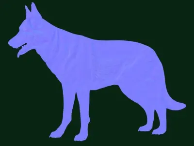 German Shepherd Dog Breed 3D model