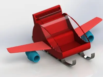 Santa Sleigh Free 3D model
