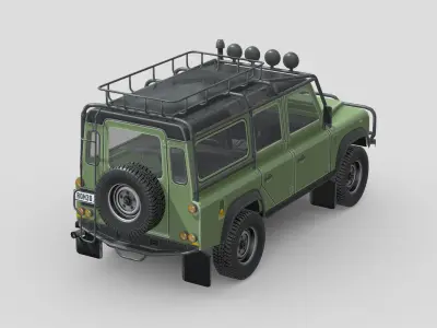 Land Rover Defender D110 Low-poly 3D model