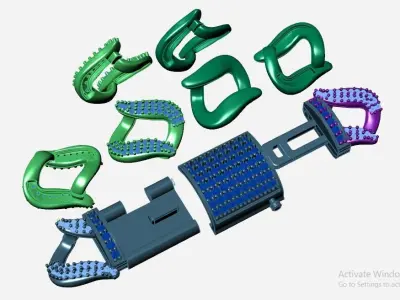 Spiked Cuban Chain 3D print model