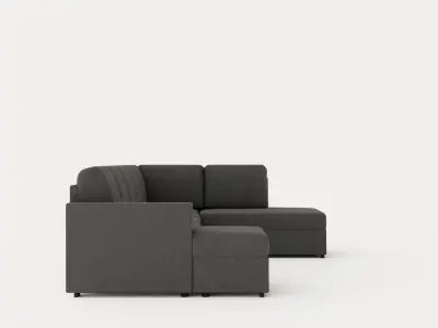 Crazy U Sofa Xl Divan Left Low-poly 3D model