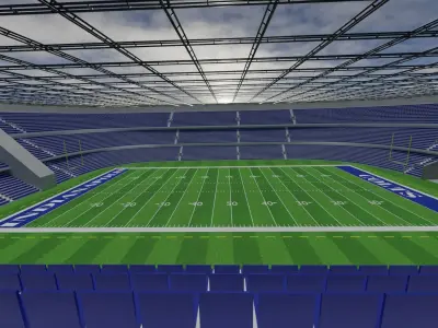Indianapolis Colts - American Football Stadium Low-poly 3D model