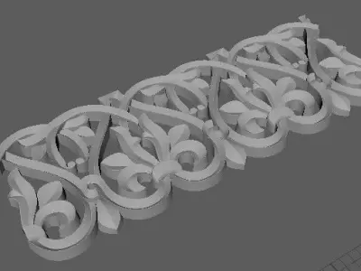 Central decor ornament for furniture 3D model 404
