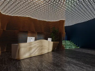Modern reception lobby 3D model