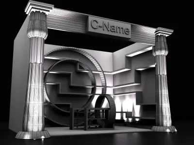 Booth Exhibition Stand a287 3D model