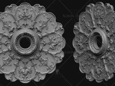 Ceiling Rose 2 3D print model 3D print model