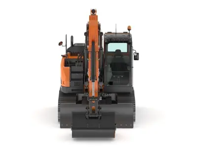 Doosan DX140LCR-5 excavator 3D model