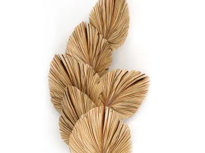 Wall panel made of dry palm leaves 227 3D model