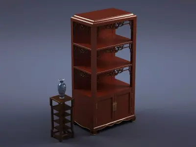 cabinet cabinet wardrobe sofa bed table bookshelve 3D model