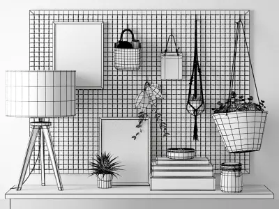 Maisons du Monde Decoration Set 3D model