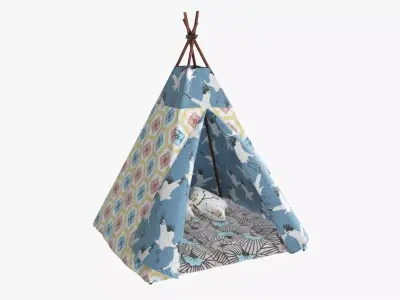 Tepee kid tent 3D model