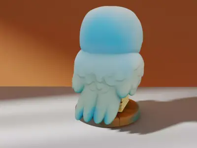 Hedwig-Inspired Stylized Owl 3D model