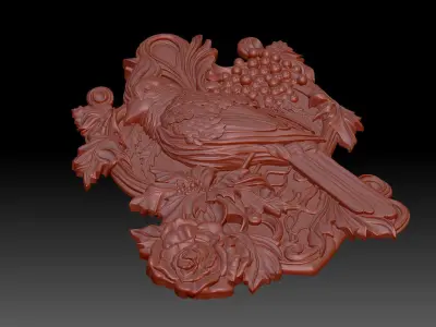 Bird beautiful  3D print model