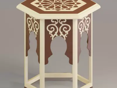 Moroccan end table 3D model
