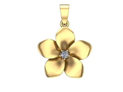 Pka Necklace Jewellery Romdul flower  3D print model