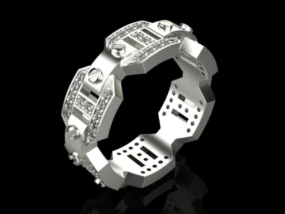 Luxury Diamonds Ring N22 3D print model