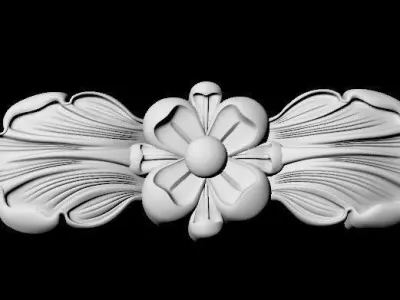 Central decor ornament for furniture 3D model 124