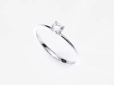 ZDR0180 solitaire diamond ring gold 3D print model