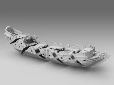 BLACK PEARL PIRATE SHIP 3D print model