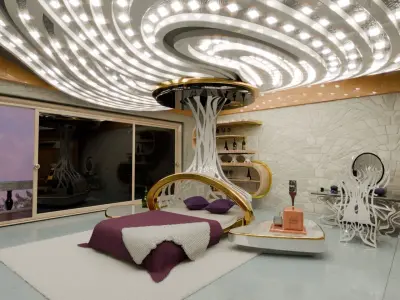 Hotel Room Interior 3D model