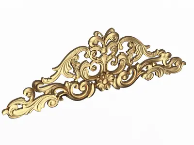 Carved Plaster Molding Decoration 041 Low-poly 3D model