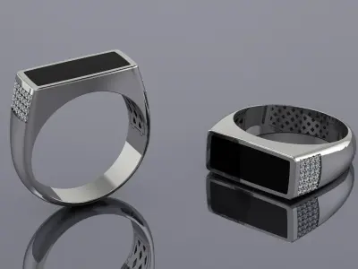 Jewelry Mens Ring Gold 3D print model get