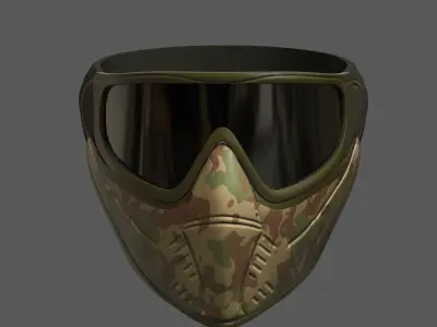 Mask helmet protection scifi military futuristic technology  Low-poly 3D model