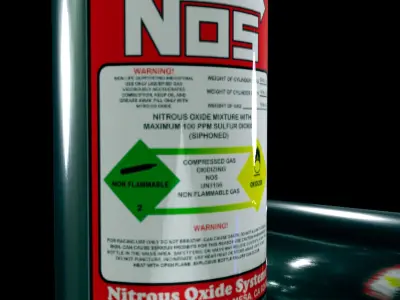 Nitrous cylinder Low-poly 3D model