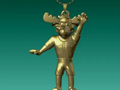 MLB - Necklaces SEATTLE MARINERS - Hanging Figurine - 3D print 3D print model