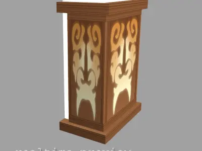 Wall Light Fixture C1  low poly Low-poly 3D model