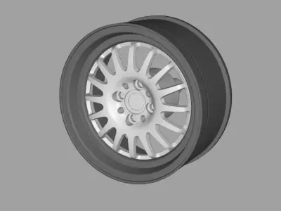 1-24 SCALE SPRINT HART RIM  16 INCH  3D print model