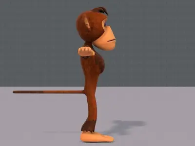 Monkey V02 Low-poly 3D model