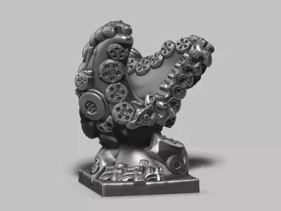 Modern Abstract robotic sculpture 3d print model 149 3D print model