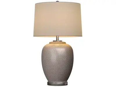 Traditional Ceramic Gray crackle Lighting bedside Table Lamp 3D model