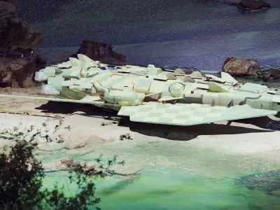 Procedural Spaceship Generator Free low-poly 3D model