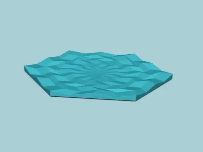 Hexagonal Wall Panel A37 Mess - Interior Design Decoration 3D print model