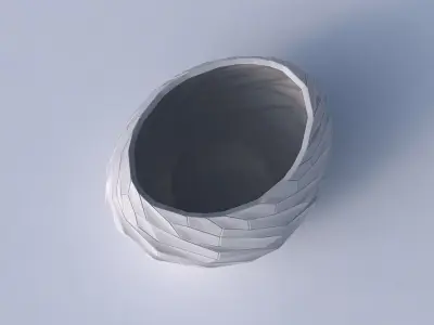 Bowl compressed 2 with fine twisted organic cells 3D print model