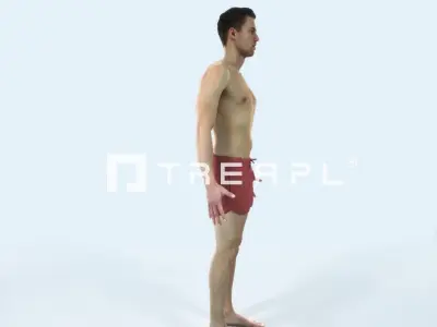 Virtue K Beach Animated Rigged Sports Man Low-poly 3D model