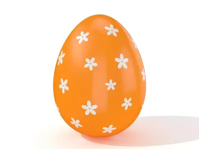 Easter egg N006 Low-poly 3D model