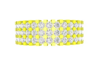 luxury hongkong diamond women band ring 4921 3D print model