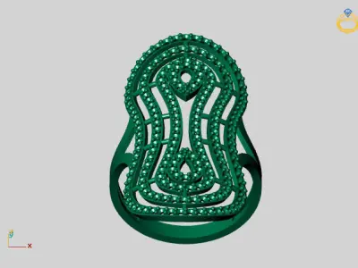 Vintage Womens Diamond Ring Women Rings 3dmodels 3D print model 3D print model 20