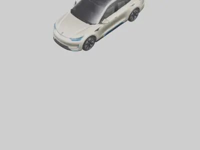 Electric 4door Car with Luxury Features model 3D model